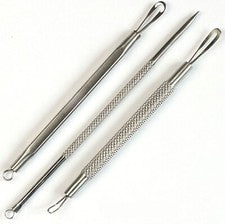 Set de 3 cuidados faciales aplastador de comedones elevador de comedones removedor de puntos negros