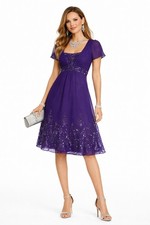 VESTIDO DE NOCHE TOGETHER LILA TALLA 42 0411164218