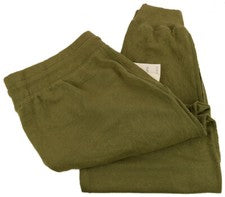 ALTERNATIVA Pantalones de Correr Para Hombres Verde Musgo ARRUGADO Algodón Terry Cordón XL NUEVO CON ETIQUETAS