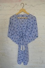 Vestido corto caftán estampado Jaipur 100 % algodón 100 % SIN TARIFAS SK-37@