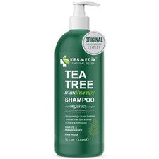 Champú árbol de té Kesmedik - hidratante, sin sulfatos, alivia la picazón y el cuero cabelludo seco