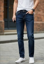 “Vaqueros Hombre Slim Fit Azul Denim Jeans Pantalones Moda Tallas 28-38 NUEVO”