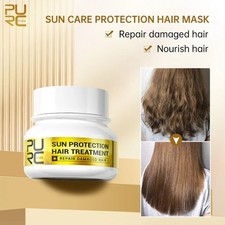 Mascarilla capilar protección solar PURC reparación frizz dañado seco suavizante cuidado del cabello brillante