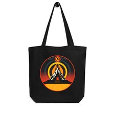 Bolso de Mano "Mountain Temple" Eco Estilo Asiático Arte Místico Naturaleza Oculta
