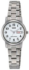 CITIZEN Q&Q A207-204 Reloj Mujer Esfera Blanca Día Fecha Metal Japón Nuevo