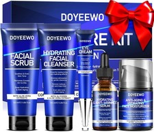 Kit de cuidado de la piel para hombre hidratante antienvejecimiento facial rutina conjunto día del padre cesta de regalo