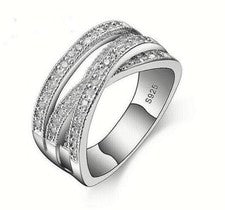 ANILLO DE BODAS RUSO ENTRELAZADO PLATA ESTERLINA 925 GENUINO TALLA 64 VENTA