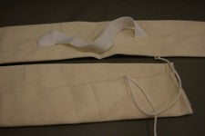 Bolso Longbow tradicional, blanco con extremo de lazo y asa
