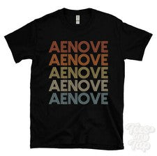 CAMISETA AENOVE ESTILO RETRO REPETIDO Hombre y Mujer Novedad Genial Nombre Regalo