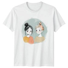 Camiseta para mujer ilustración caprichosa arte moda regalo de cumpleaños para ella