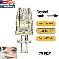 10 PIEZAS 5 Pin Cristal Multi-Puntas Reemplazar Aguja para Belleza Facial Cuidado de la Piel Herramienta
