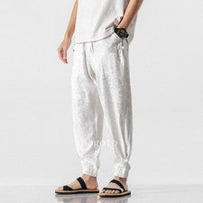 Nuevo Para hombres Moda Moda Estilo Chino Informal Verano Pantalones Sueltos Fiesta