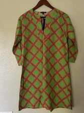 Vestido de bambú verde Ceci de diseñador dorado para mujer talla pequeña de Lauren