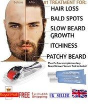 Derma Roller 540 Micro Aguja para la Barba Regeneración del Cabello Crecimiento SkinPep Care