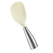 Cuchara de arroz de silicona con mango de acero inoxidable reforzado 210 mm longitud total