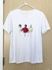 MODA Mujer Camiseta Flores Vestidos y Niñas Diseño Creativo Talla XL