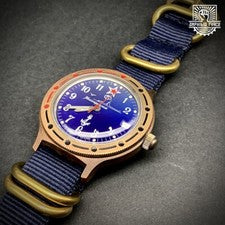 Vostok Amphibia Force Submarine Brass - Brand New - Sent from Barcelona