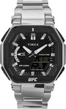 Timex UFC TW2V84600 Analógico-Digital Octagon Case Indiglo Noche Negro Reloj ...