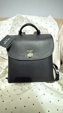 Kate Spade Mujer’s Turnlock Mochila Mediana Bolso de Hombro Cuero Negro Bolso de Mano