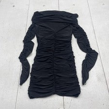 Moda Vestido Nova Para Mujer Pequeño Negro Keep It Lindo Acanalado Hombro Descubierto Bodycon