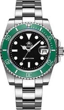 41MM ADDIESDIVE Reloj Hombre Cuarzo Buzo 200M Impermeable Acero Inoxidable Luminoso