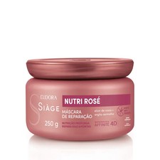 Mascarilla capilar hidratante brasileña Siàge Nutri Rosé 250 g - Eudora brillo y suavidad