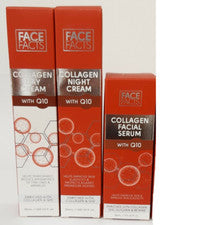 Conjunto de crema facial de día y de noche con suero facial antienvejecimiento Colágeno Q10