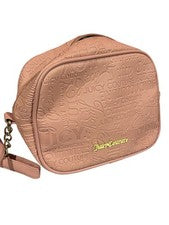 Bolso de hombro Juicy Couture con logotipo en relieve oro rosa herrajes para mujer diseñador