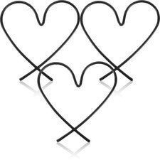 Escultura artística de hierro para decoración de pared de corazón de metal de 3 piezas para sala de estar hogar