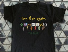Camiseta negra de algodón de manga corta con logotipo Genesis