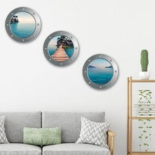 Pegatina decoración del hogar dormitorio pared playa pegatinas niños mar océano guardería