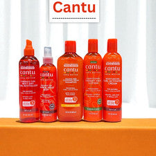 Juego de cuidado del cabello con manteca de karité Cantu - champú, crema y niebla de peinado (237-400 ml)