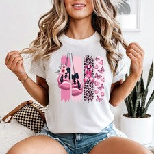 Cinta de concientización sobre el cáncer de mama para mujer Camiseta gráfica de apoyo