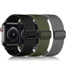 Paquete de 3 correas elásticas de solo bucle compatibles con Apple Watch para hombre 49 mm 46 mm...