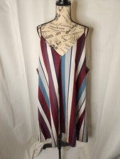 Vestido para mujer Shein multicolor a rayas sin mangas talla 4XL