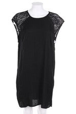 MOSS COPENHAGEN dress Open Knit Details M anthracite NEW