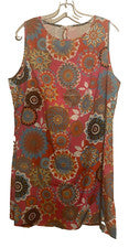 Vestido Corto Informal Para Mujer Rosa Floral Talla XL NUEVO CON ETIQUETAS Escote Cerradura