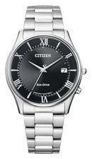 Reloj Citizen AS1060-54E Eco-Drive radiocontrolado esfera negra delgado para ...