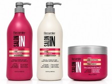 Recamier Salon In Pro Liss Control Juego de Cuidado del Cabello Champú Acondicionador Mascarilla 3 piezas