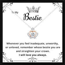 Collar Regalo Bestie Corona Colgante Amistad Joyería para Mejor Amigo