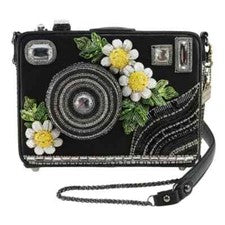 NUEVO BOLSO BANDOLERA MARY FRANCES Cámara Pop Up Cuentas Cristal Adornado RARO