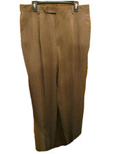 PANTALONES DE VESTIR MARRONES PLISADOS ESTILO AMERICANO AUTÉNTICOS NUEVOS CON ETIQUETAS PARA HOMBRE TALLA 36