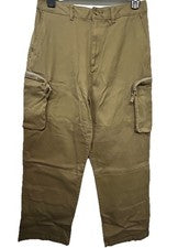 Pantalones utilitarios Mode Of One para hombre anchos marrón relajado pierna recta talla 31 nuevos con etiquetas