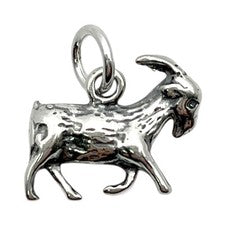 Colgante de plata esterlina 925 con dije de cabra zodiaco Capricornio joyería regalo para mujer
