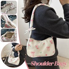 Lindo bolso de hombro para mujer con estampado floral plisado correas axilas