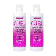 Acondicionador Curl Care Leave In aceite de moringa 8,45 oz paquete de 2 definidores de rizos