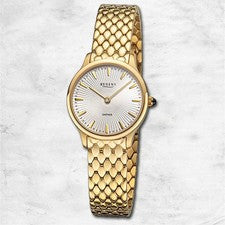 Regent Reloj De Reloj de Pulsera de Acero Inoxidable Análogo Metal Oro