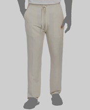 $75 Pantalones Cubavera Para Hombre Beige Tiro Medio Cordón Cintura Texturizados Talla XL 32L