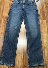 PARA HOMBRES 33 x 32 - NUEVO Pantalones de mezclilla Nautica Moda Carpintero Calce Relajado Azul