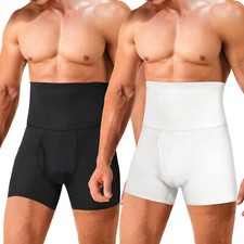 Prendas moldeadoras de control de abdomen para hombre cintura alta adelgazante cuerpo modelador faja calzoncillo boxer
